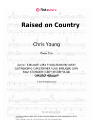Sheet music, chords Chris Young - Raised on Country