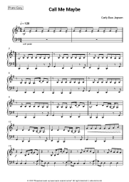 Sheet music, chords Carly Rae Jepsen - Call Me Maybe