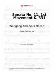 Sheet music, chords Wolfgang Amadeus Mozart - Sonata No. 11, 1st Movement K. 331