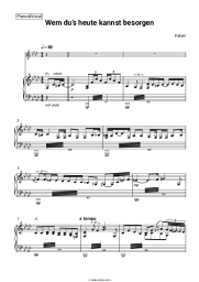 Sheet music, chords Faber - Wem du’s heute kannst besorgen
