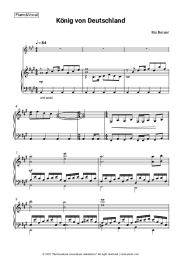 Sheet music, chords Rio Reiser - König von Deutschland