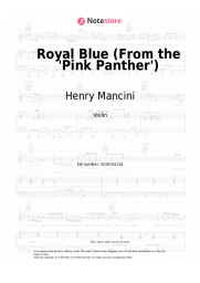 Sheet music, chords Henry Mancini - Royal Blue (From the 'Pink Panther')