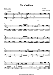 Sheet music, chords Keane - The Way I Feel