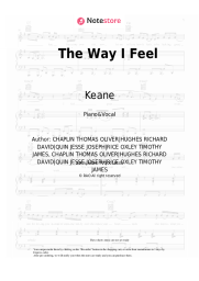 Sheet music, chords Keane - The Way I Feel