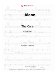 Sheet music, chords The Cure - Alone