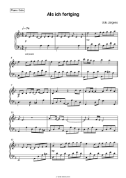Sheet music, chords Udo Jürgens - Als ich fortging