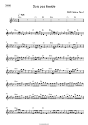 Sheet music, chords GIMS (Maître Gims) - SOIS PAS TIMIDE