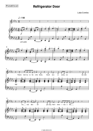 Sheet music, chords Luke Combs - Refrigerator Door