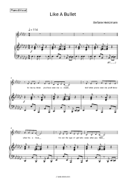 Sheet music, chords Stefanie Heinzmann - Like A Bullet