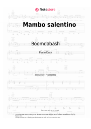 Sheet music, chords Boomdabash, Alessandra Amoroso - Mambo salentino