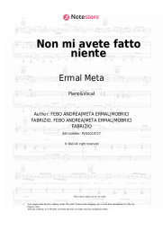 Sheet music, chords Ermal Meta, Fabrizio Moro - Non mi avete fatto niente