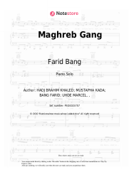 Sheet music, chords Farid Bang, French Montana, DJ Khaled - Maghreb Gang