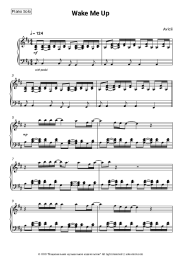Sheet music, chords Avicii - Wake Me Up