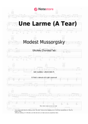 Sheet music, chords Modest Mussorgsky - Une Larme (A Tear)