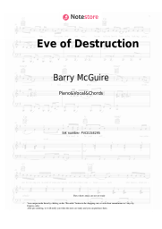 Sheet music, chords Barry McGuire - Eve of Destruction
