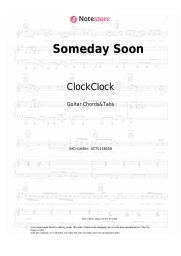 Sheet music, chords ClockClock - Someday Soon