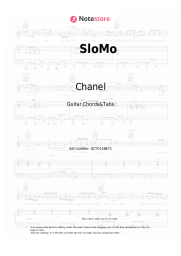 Sheet music, chords Chanel - SloMo