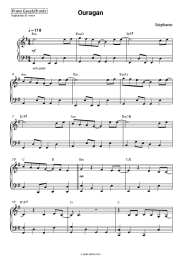 Sheet music, chords Stéphanie - Ouragan