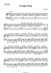 Sheet music, chords The Cure - A Fragile Thing