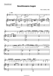 Sheet music, chords Nico Santos, Sido - Geschlossene Augen