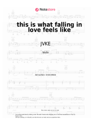 Sheet music, chords JVKE - this is what falling in love feels like
