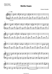 Sheet music, chords Florian Künstler - Weiße Haare