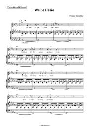 Sheet music, chords Florian Künstler - Weiße Haare