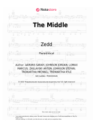 Sheet music, chords Zedd, Maren Morris - The Middle