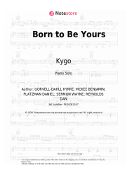 Sheet music, chords Kygo, Imagine Dragons - Born to Be Yours