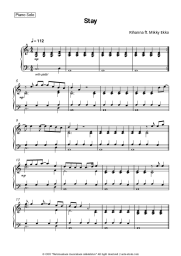 Sheet music, chords Rihanna, Mikky Ekko - Stay