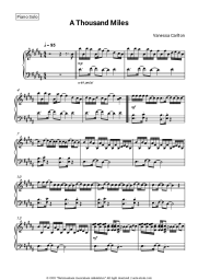 Sheet music, chords Vanessa Carlton - A Thousand Miles