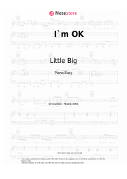 Sheet music, chords Little Big - I`m OK