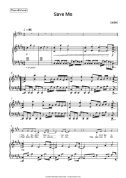 Sheet music, chords Skillet - Save Me