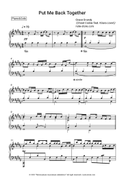 Sheet music, chords Grace Grundy - Put Me Back Together