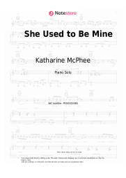 Sheet music, chords Katharine McPhee - She Used to Be Mine