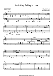 Sheet music, chords Haley Reinhart - Can't Help Falling in Love