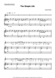 Sheet music, chords Drake White - The Simple Life