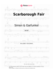 Sheet music, chords Simon & Garfunkel - Scarborough Fair/Canticle