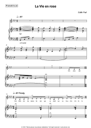 Sheet music, chords Edith Piaf - La Vie en rose