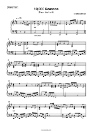 Sheet music, chords Matt Redman - 10,000 Reasons (Bless the Lord)