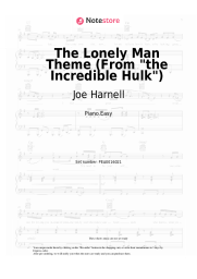 Sheet music, chords Joe Harnell - The Lonely Man Theme (From the Incredible Hulk)