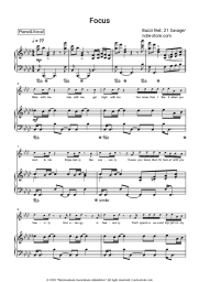 Sheet music, chords Bazzi, 21 Savage - Focus