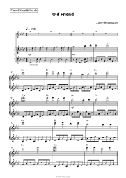 Sheet music, chords Zaho de Sagazan, Tom Odell - Old Friend