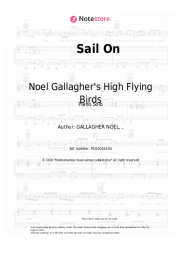 Sheet music, chords Noel Gallagher's High Flying Birds - Sail On