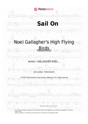 Sheet music, chords Noel Gallagher's High Flying Birds - Sail On