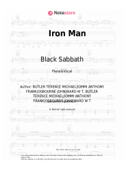 Sheet music, chords Black Sabbath - Iron Man