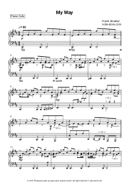 Sheet music, chords Frank Sinatra - My Way