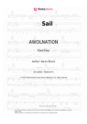 Sheet music, chords AWOLNATION - Sail
