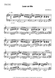 Sheet music, chords Bill Withers - Lean on Me