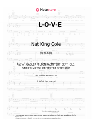 Sheet music, chords Nat King Cole - L-O-V-E